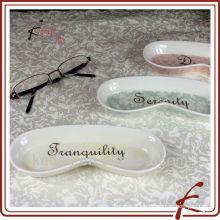 Household Item Porcelain Ceramic Glasses Holder Dish